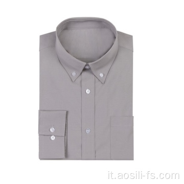 GRANDE VENDITA Camicia da uomo tessuta tinta unita